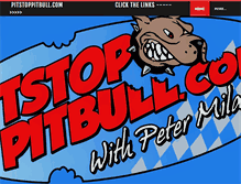 Tablet Screenshot of pitstoppitbull.com